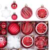 Christmas 6cm Painted Electroplated Ball Set Shatterproof Christmas Tree Decoration Ball Decorations With Hooks For Tree Indoor