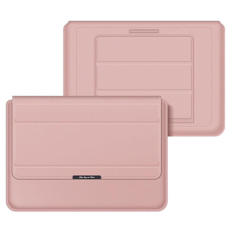16 Inch Laptop Sleeve With Ergonomic Wrist Rest Support MacBook Air Pro PU Leather Waterproof Inner Case