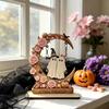 Moon Ghost Swing Figurine Reading Book Wooden Display Piece Bookcase Bookshelf Library Scene Atmosphere Figurine