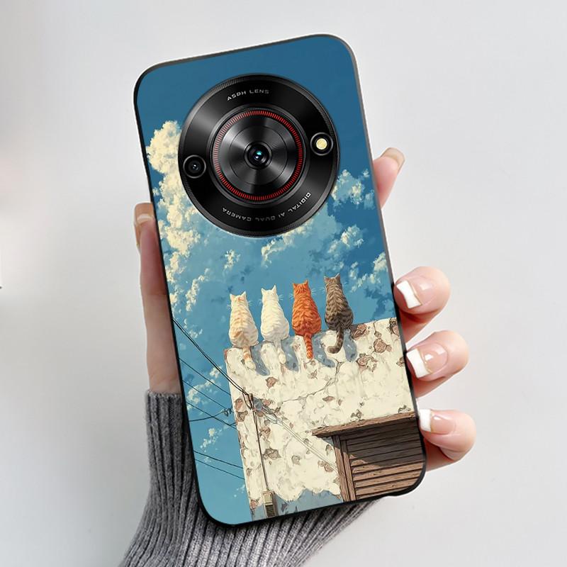 Phone Casing For ZTE Blade A75 5G Z2357N Nubia Focus 5G Case Luxury Dragon Cute Cool Boys Girls Black Soft TPU Back Shell Cover