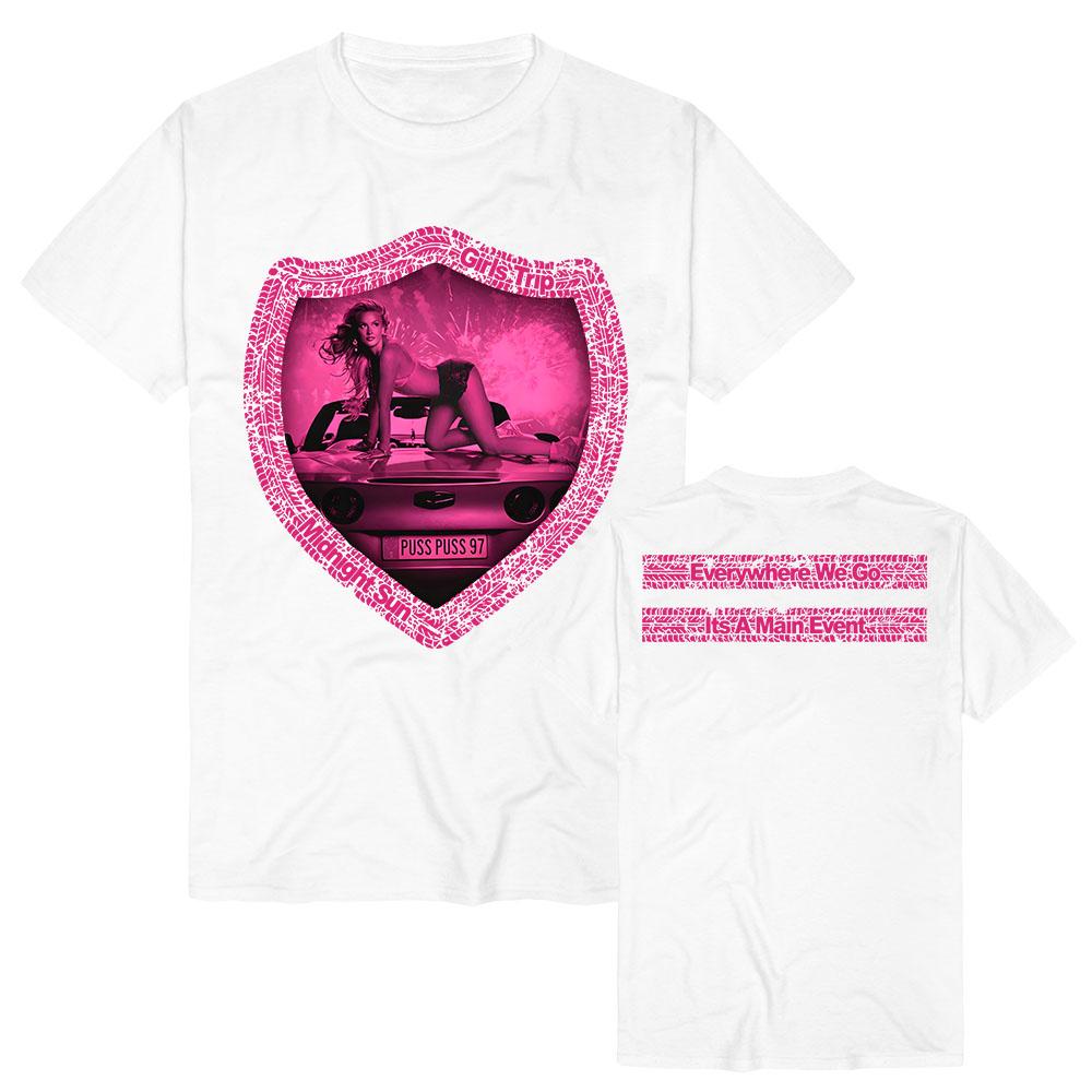 

Girls Trip Main Event Tee ZaraLarsson Midnight Sun T-shirt Cotton Short Sleeve O-neck Fashion Tshirts Graphic Merch Women Tops XS белый