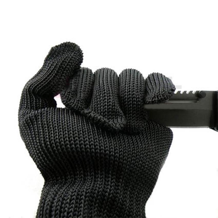 Level 5 Enhanced Cut-Resistant Gloves, Anti-Blade, Anti-Knife, Wear-Resistant Stainless Steel Wire. Black Universal