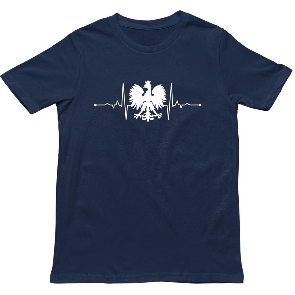Polish Eagle Heartbeat T Shirtpoland Heritage Unisex Teepolska Pride Apparel