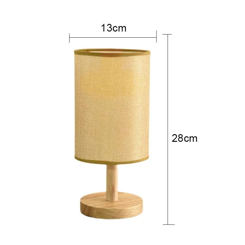 Retro Style LED Table Lamps Simple Style Decoration Table Lamps Dimmable USB Plug Fabric Lamp Shade Bedsides Bedroom Night Light