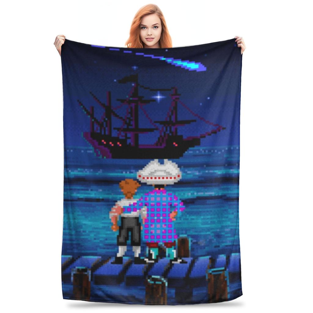 New The Secret of Monkey Island Blanket Ultra-Soft Fleece Deep in the Caribbean Relax Throw Blanket Machine Washable