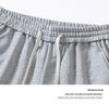 Men's 2025 Gray Loose-Fit Straight-Leg Sweatpants, Wide-Leg Casual Cotton for Spring/Fall