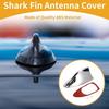 1 Pc Shark Fin Antenna Cover Signal Aerial W Adhesive Base Chrome Silver