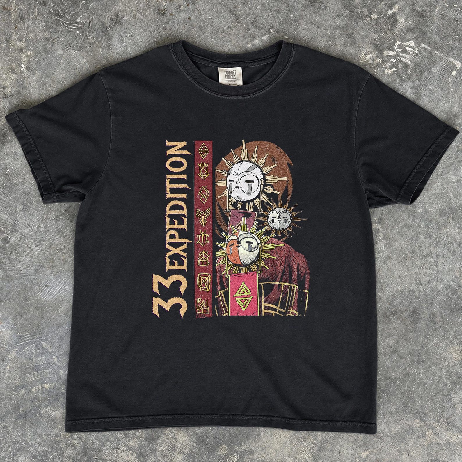 Comfort Colors Esquie Clair Obscur Expedition 33 Shirt, Funny Game Tee, Expedition 33 T-Shirt, Vintage Gamer Gift Tee, Retro RPG Merch M