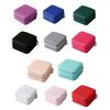 Mini Jewelry Storage Box, PU Leather Compact Jewelry Organizer, Soft Velvet Shockproof Jewelry Case for Rings Earrings