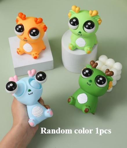 Children Adult Pressure Squeeze Eyes Dragon Green Insect Pet Pink Pig Pinch Exhaust To Relieve Emotional Toys  Playsetss