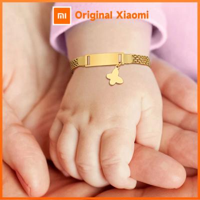 Vnox Engraved Bracelets For Children Baby,Stainless Steel Curved Nameplate Free Customized,Fashion Jewelry Butterfly Accessory