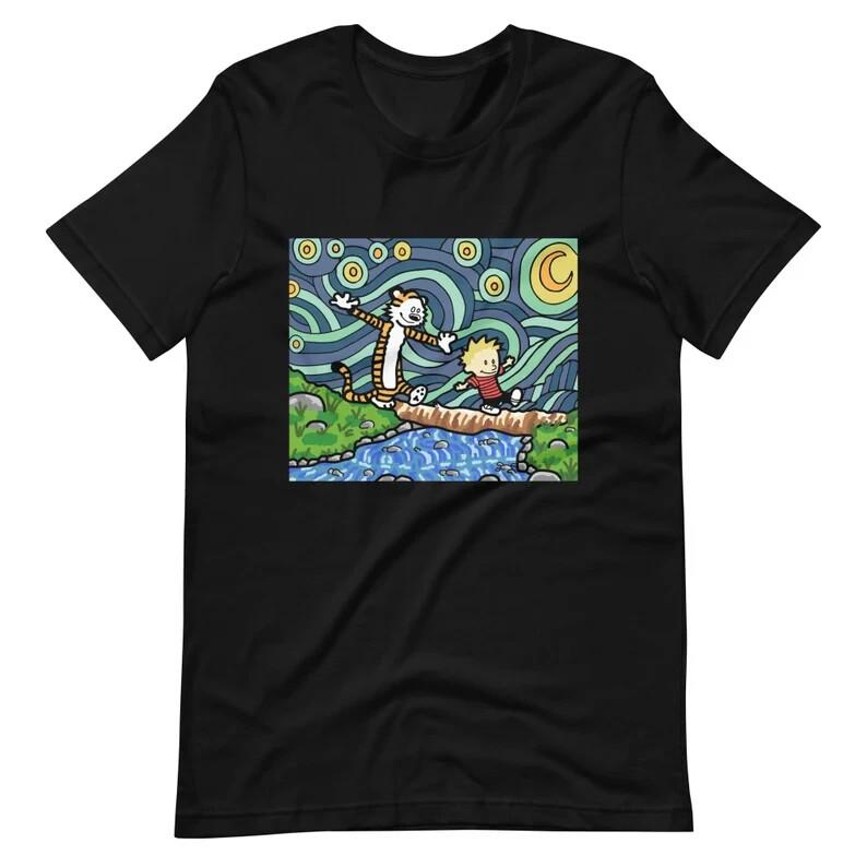 Starry Night Calvin and Hobbes T-shirt XXXXL
