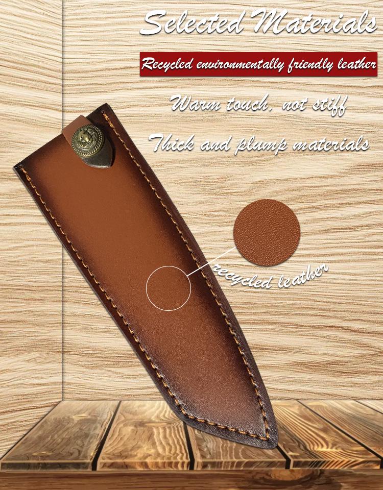 Eco-Friendly Recycled Leather Knife Sheath
