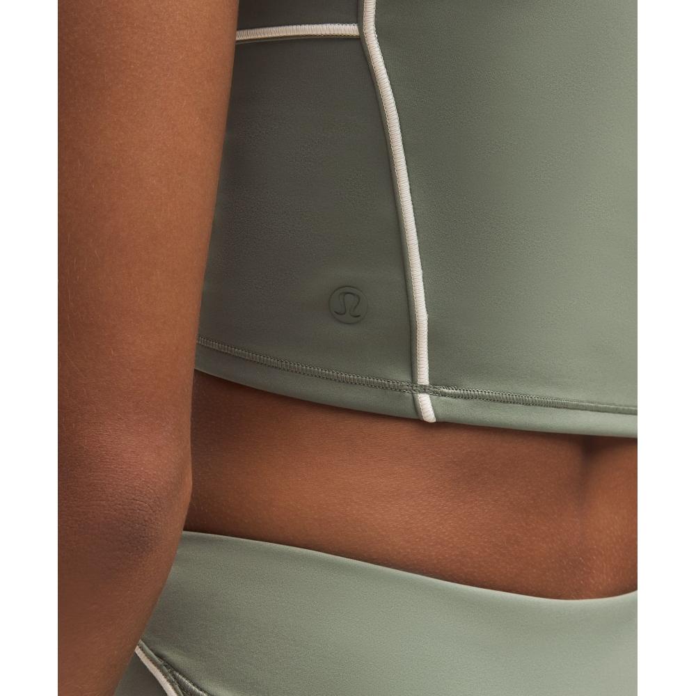 Lululemon Ultralu Contour Seam Cropped Tank Top Willow Leaf