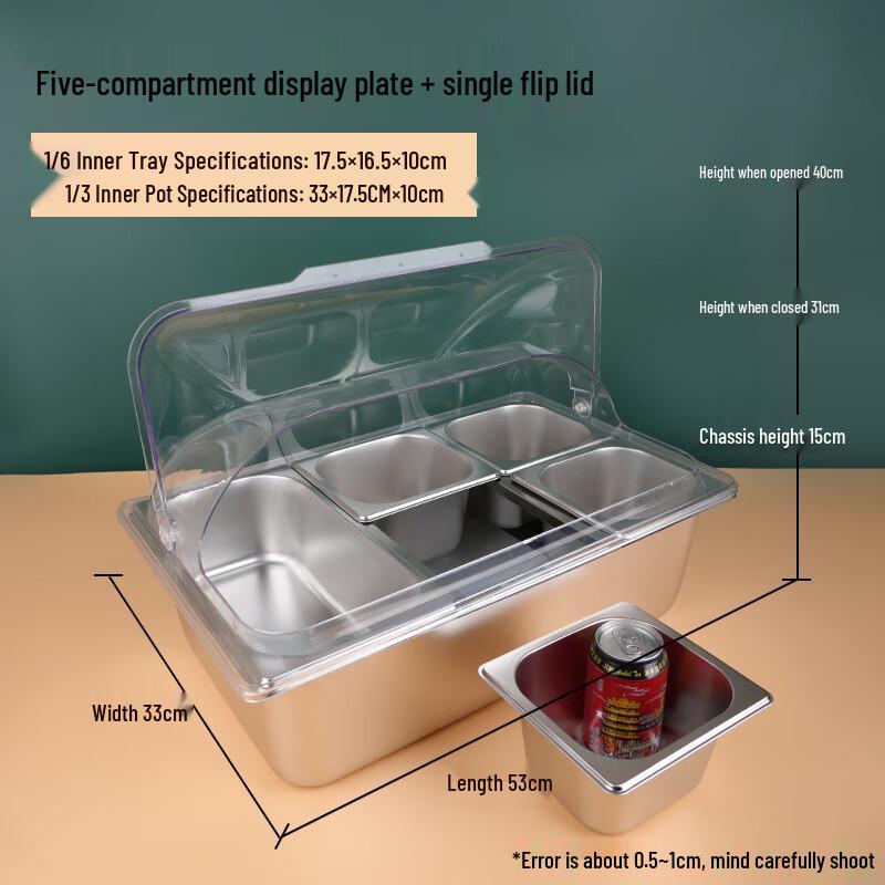 Stainless Steel Multifunctional Spice Jar Organizer & Display Tray
