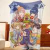 Anime L-Laid B-Back C-Camp Throw Flannel Throw Blanket, Lightweight Cozy, Durable Washable Cute Cool