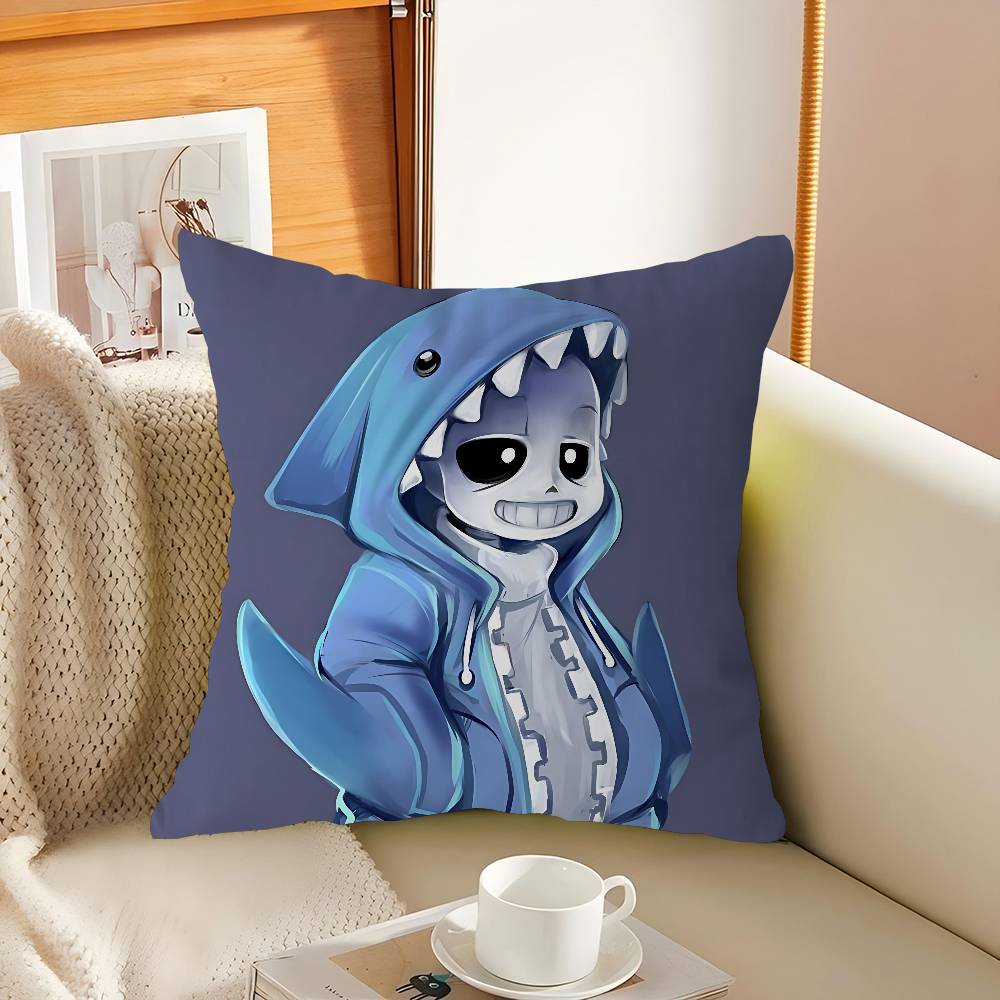 SANS U-Undertale Decorative Room Aesthetics Pillow Case Home Decor Bedroom Sofa Bed Couch Pillow Cover 45x45