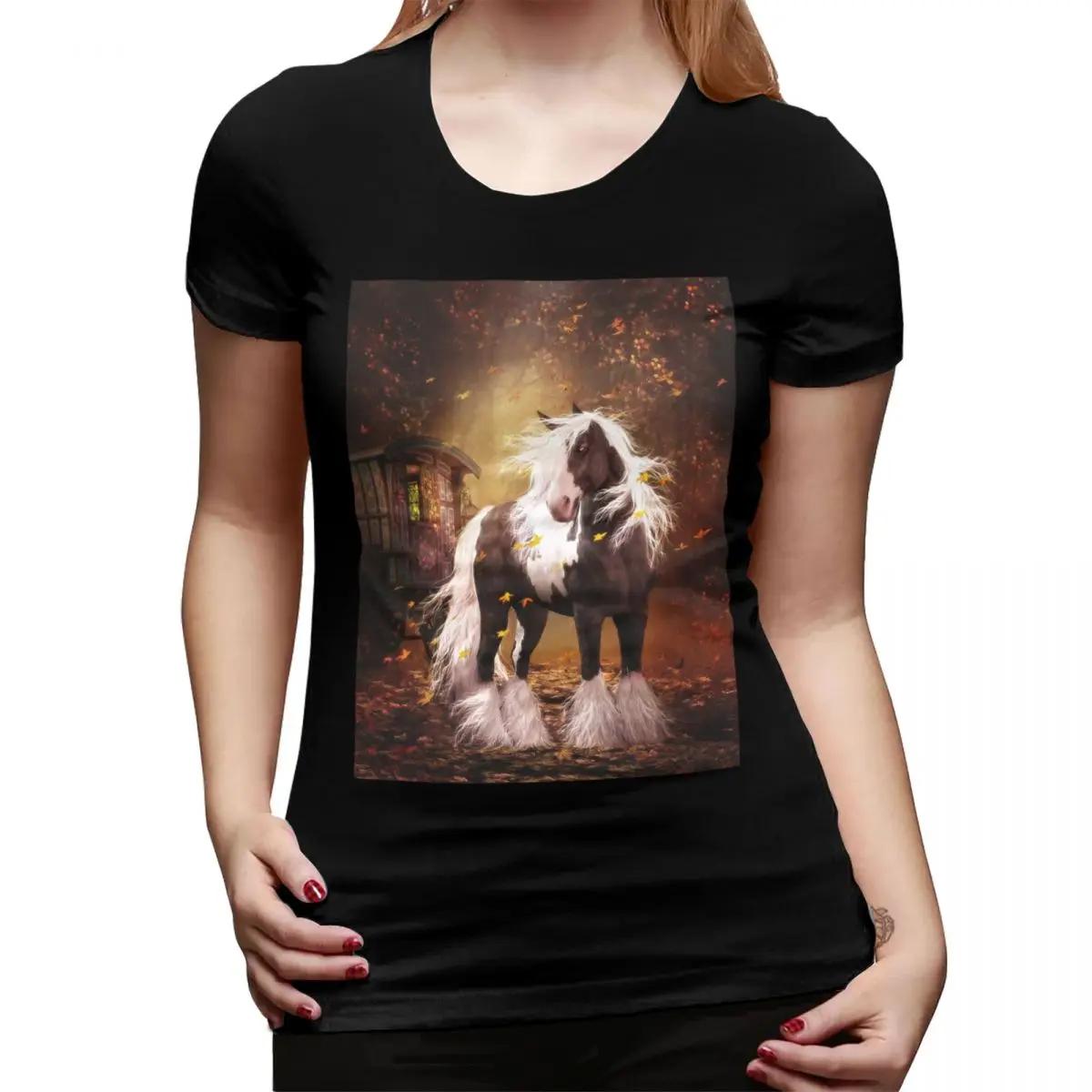 

Brown Horse Herd Running Galloping Animal Lovers Humor TShirt for Women Crew Neck Streetwear T Shirts Womens Clothes Tops 4XL