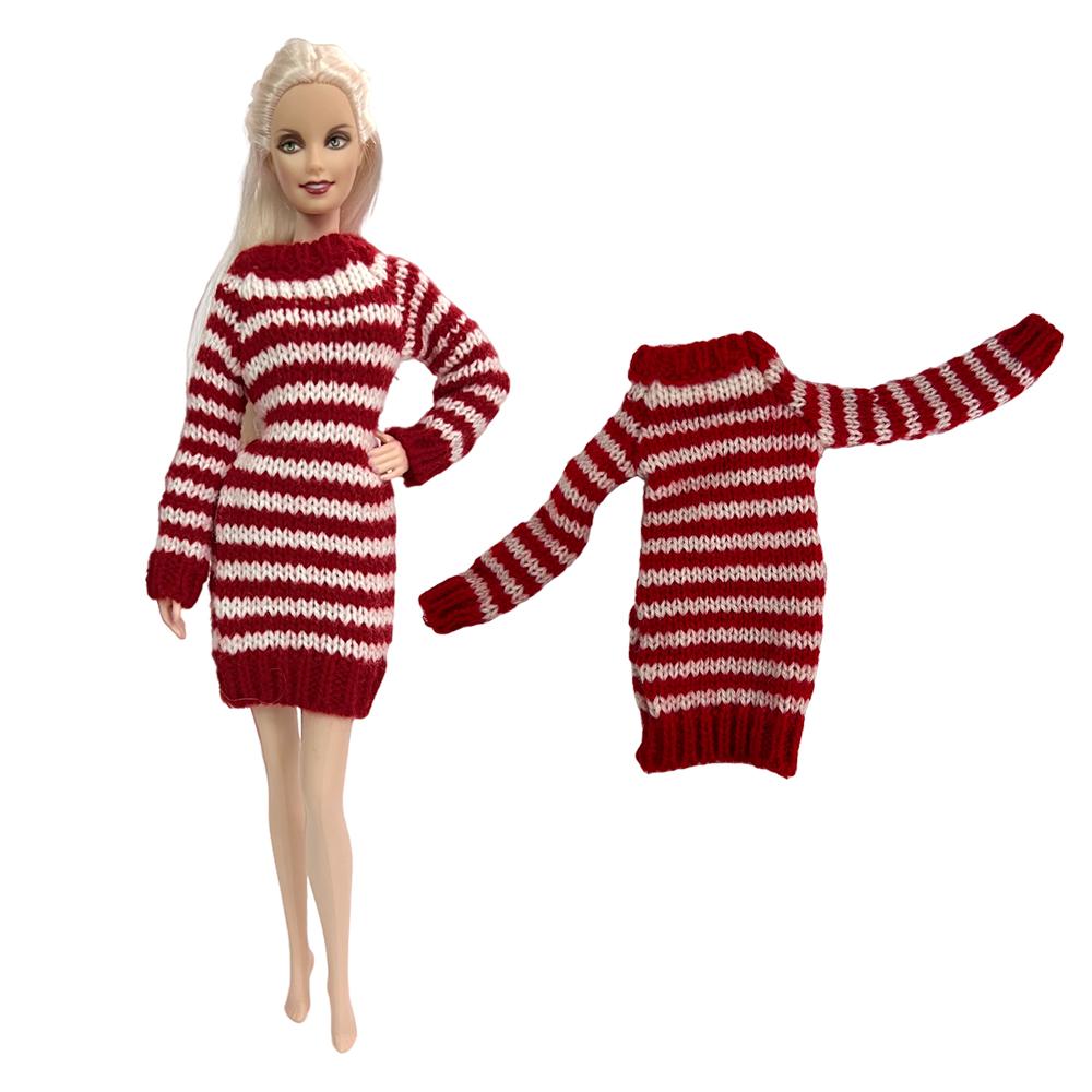 1/6 Babi Doll Clothes For 29-32 CM Dolls Accessories Knitted Cotton Sweater Dress Doll Clothing Shoes 11.5 Inch Doll Coat JJ