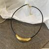 Elegant Titanium Steel Necklace Women Jewelry Adjustable Leather Cord Necklace Perfect for Daily Wear and Any Occasion