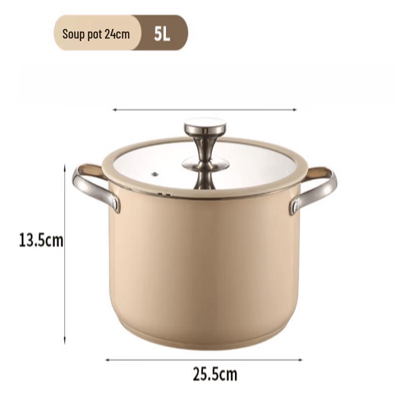 LISM Ceramic Coated 304 Stainless Steel Soup Pot
