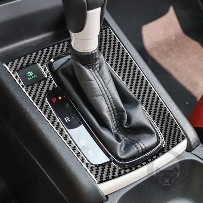 Real Carbon Fiber Car Accessories Gear Shift Panel Decorative Trim Cover Soft Sticker For Honda Fit /Jazz GR9  2024 2025