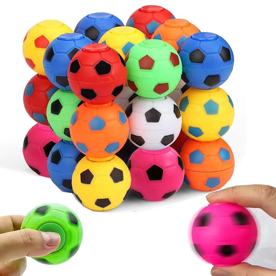 10/20pcs Mini Fidget Spinners Soccer Ball Toy for Kids,Soccer Party Favors Goodie Bag Stuffers,Rotatable Soccer Stress Ball