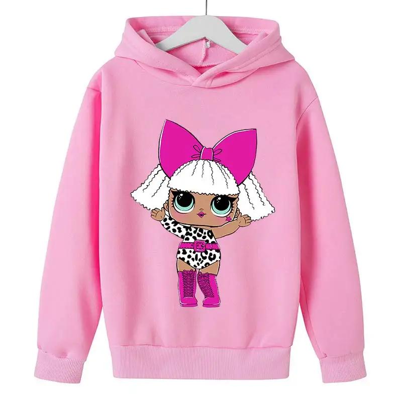 4-14 Ετών Παιδικά Βαμβακερά lolsurprise Φούτερ με Κουκούλα Χαριτωμένο Φούτερ Μακρυμάνικο Παιδικά Ρούχα Αγόρια/Κορίτσια Cool Χαριτωμένα Παιδικά Μπλουζάκια