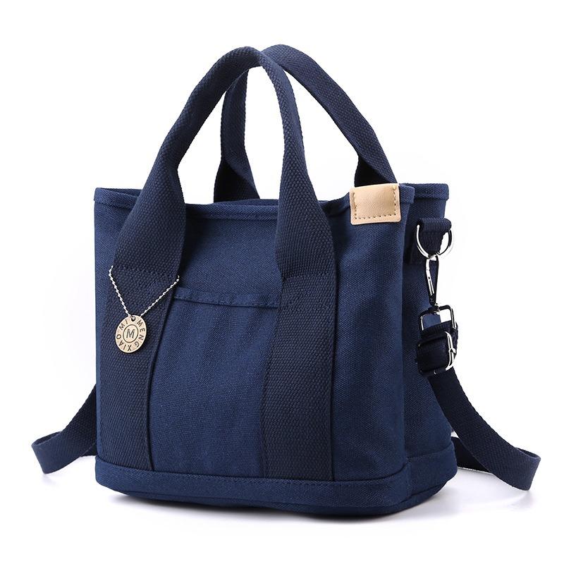Canvas Small Square Bag, New Women's Handbag, Large Capacity, Fashionable and Simple Shoulder Bag, Anti-splashing Messenger Bag.