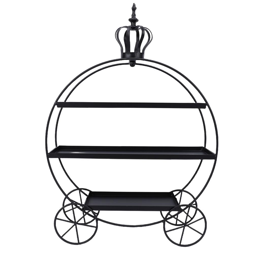 3 Tier Cupcake Stand Holder Iron Dessert Table Display Stand for Wedding Afternoon Tea Donuts Cookies Fruit Black