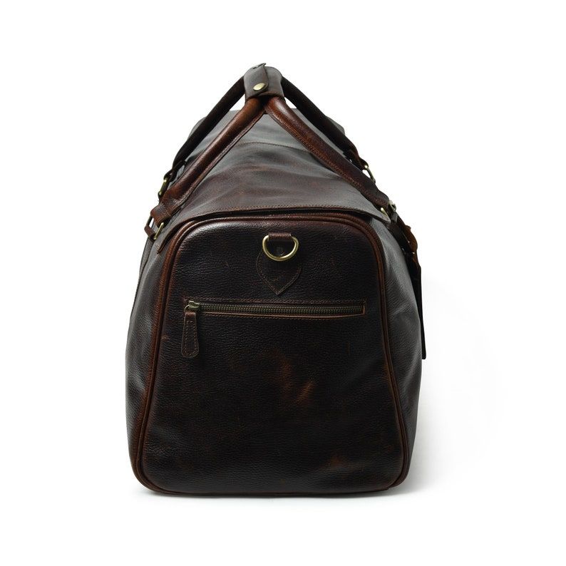 Full-Grain Leather Weekender Bag: Monogrammed Carry-On Duffle