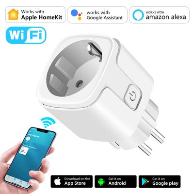 Homekit Smart Socket EU Smart Plug Electric Socket Wireless Timer Alexa WiFi Switch Work with Apple Home Kit Sir Vioce Control