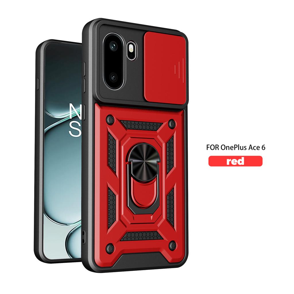 For OnePlus 15R Case OnePlus Ace6 Cover 1+ OnePlus Ace 6T Magnetic Ring Holder Armor Phone Case Slide Camera Protect Back Cover