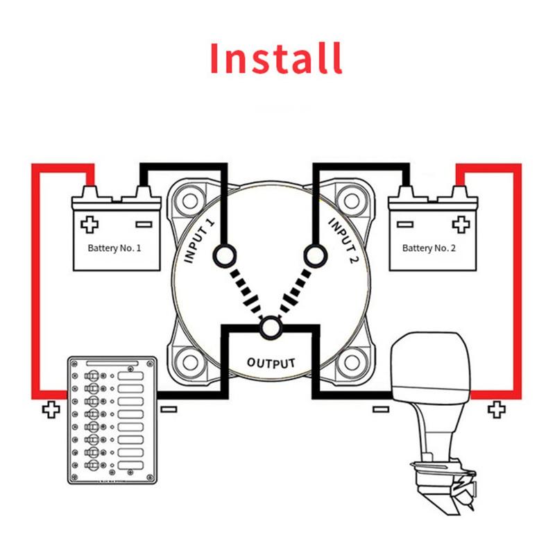 3-Position Switch Battery Switch Electrical System Management 12V DC Power Load Integrates Alternator Field Disconnect