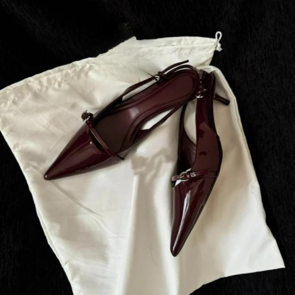 Sexy Women High Heels Sandals Pointed Toe Summer Shoes Slingback Slippers New Dress Party Woman Pumps Sandalias