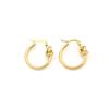 French Light Luxury 18K Gold Titanium Steel Stud Earrings Women'S Niche Personality Circle Knotted Earrings High-End Earrings