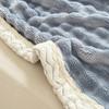 Soft Coral Fleece Winter Plush Blanket Solid Color Faux Rabbit Velvet Cozy Sofa Cover Single Skin-Friendly Fluffy Bed Cover