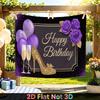Purple Balloon Party Backdrop 1pc - Photo Booth Props