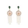 2022 Summer Palace Style Hetian Jade Long Tassel Earrings for Women - Perfect Hanfu Costume Accessory.