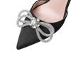 Spring /Autumn  Women 'S Shoes Fashion Butterfly -Knot Narrow Band Bling Patchwork Cross -Tied Pointed Toe Pumps