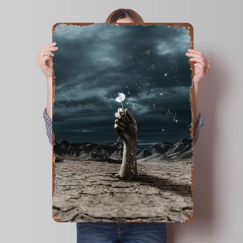 

Dandelion Tinplate Poster Customized Wall Art Vintage Retro Metal Signs for Room Decoration Home Decor Items Garage Decorations 7.9x11.8In(20x30cm)