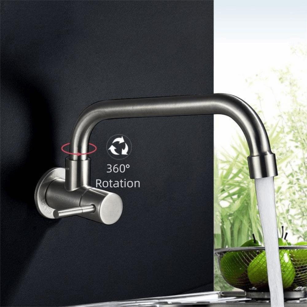 Wall Mounted Sink Water Tap Splash-proof Single Cold Water Faucet  Washbasin