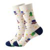 Stylish Cosmic Print Mid-Calf Socks Women Men Cotton Blend Trendy Streetwear Casual