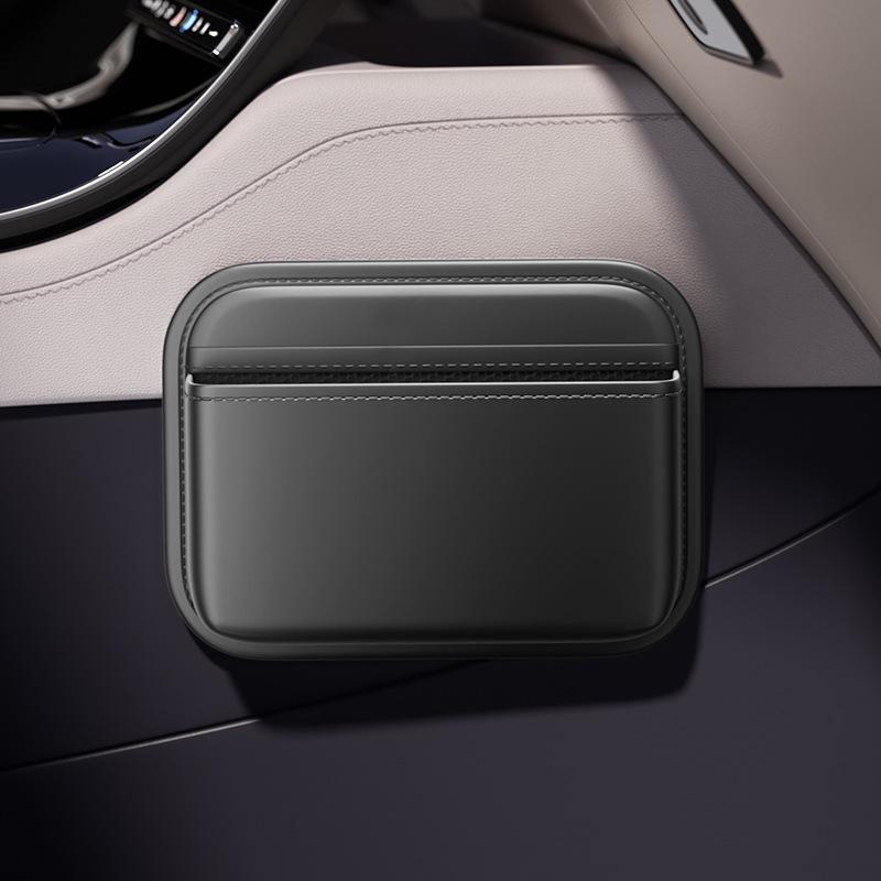 Adhesive Car Seat Console Storage Bag - Multi-functional Organizer for Main & Passenger Seats