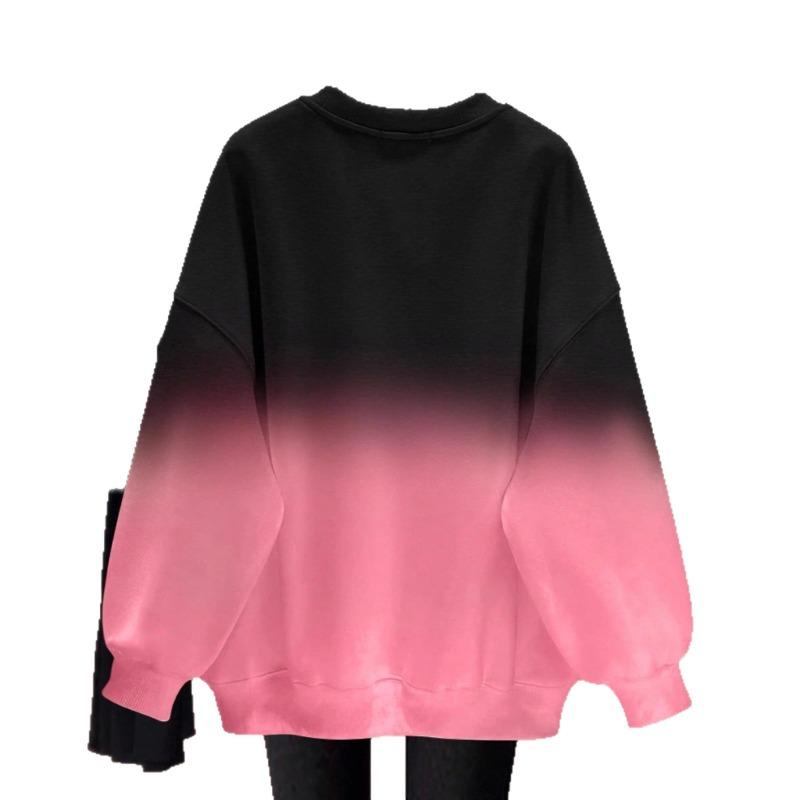 Women S Gradient Tie Dye Loose Fit Thin Sweatshirt