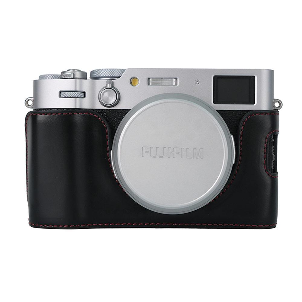 

Чохол-половинка для камери з масляної шкіри для Fujifilm X100VI Fuji X100VI Чохол з ПУ шкіри з відкритим дном