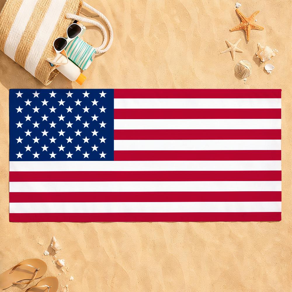 Asciugamano Bandiera USA America Asciugatura Rapida Assorbente Asciugamano da Spiaggia per Sport, Fitness, Nuoto e Attività all'Aperto