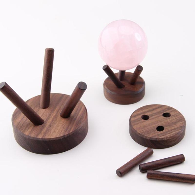 Wood Baseball Holder Decorative Shelf Crystal Ball Holder For Sports Memorabilias Display Living Room Bedroom Decors