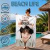 Custom Name K-pop stray Smile Beach Towel Microfiber Beach Towel, Lightweight and Quick-Dry, for Summer Travel, Swimming Pool Gift
