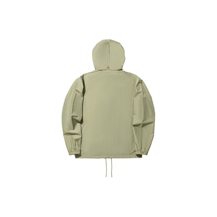 Li Ning Vital Series Embroidered Loose Hooded Sports Windbreaker Unisex Outerwear Agarwood-Green AFDU259-5